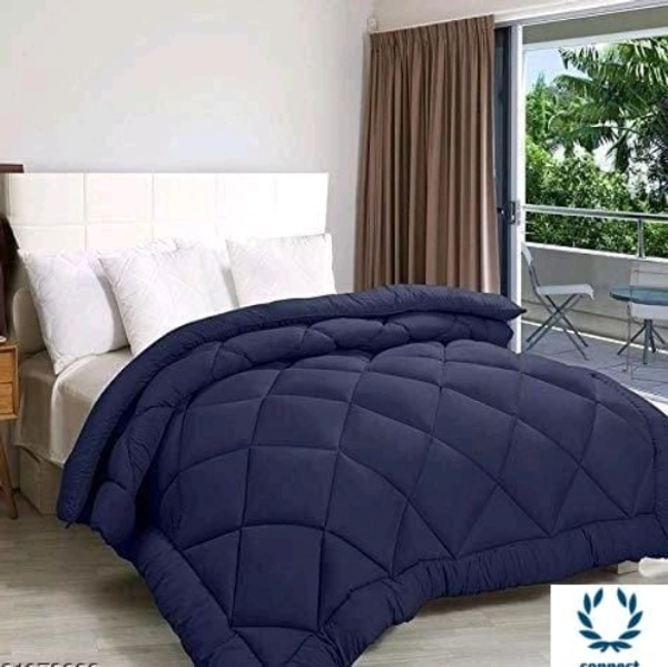 EAlm 200 GSM Microfibre Comforter Double Bed for Winter | Luxurious Quilt Blanket Double Bed | Soft Microfiber Qulits AC Comforters | Size 90X60 Inch  NavyBlue - Free Size, Navy Blue, Cotton, Pack of1